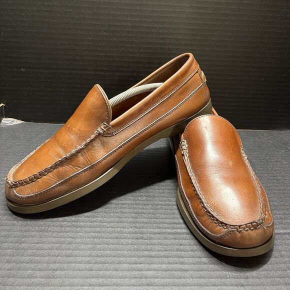 LL Bean Mens Sz 12 EE Casco Bay Mocs Loafers #299805 Brown Leather Loafers Shoes main image 5